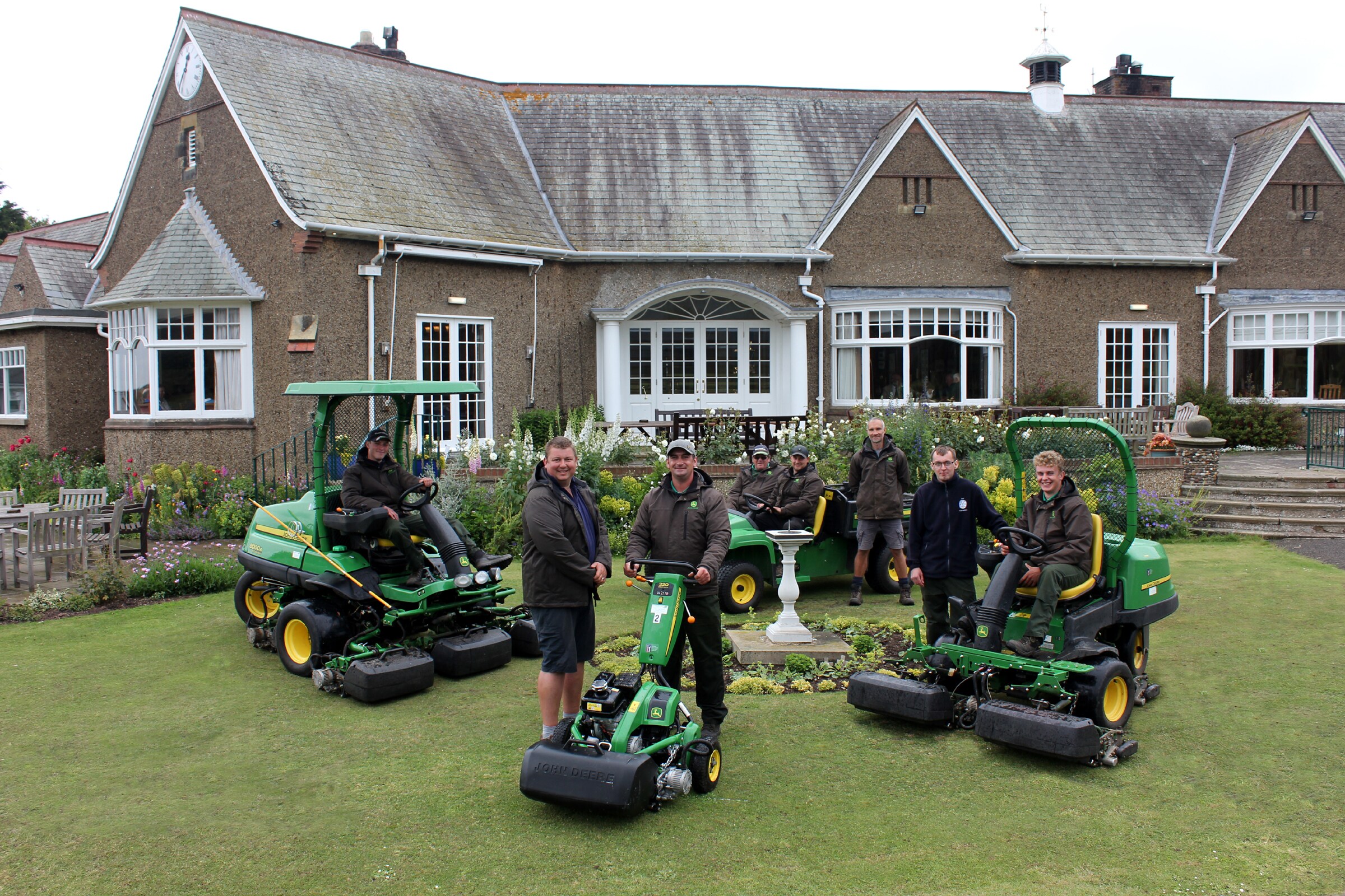 Ganton Golf Club’s head greenkeeper Andrew West (front right) and the greenkeeping team.